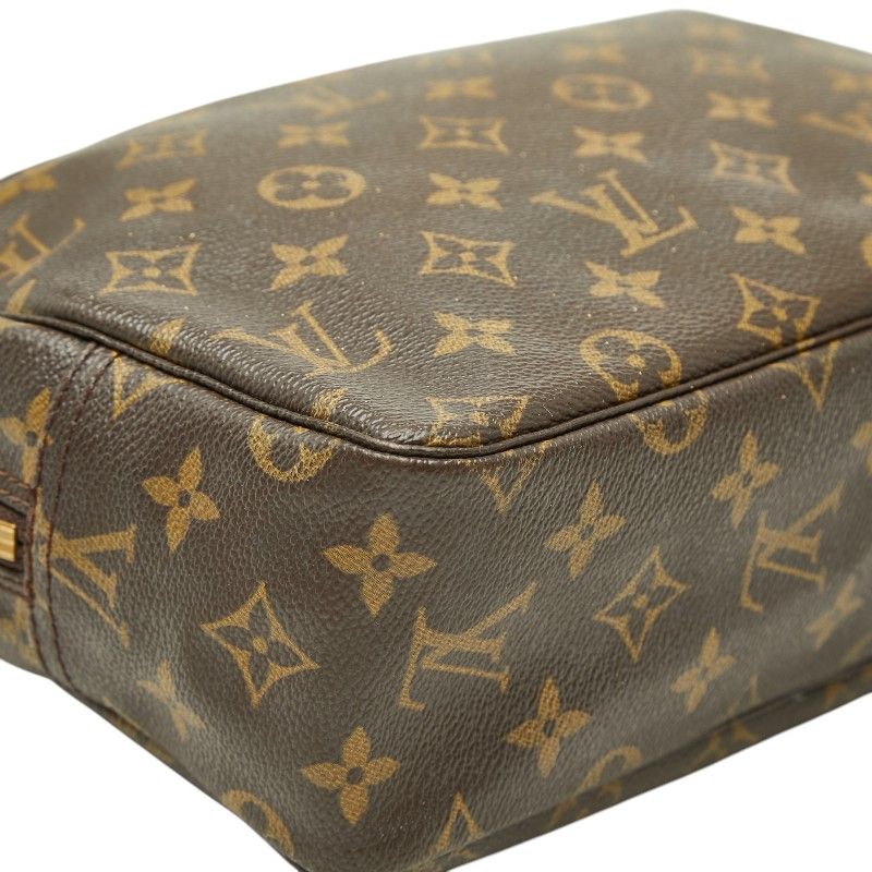 Louis Vuitton Monogram Trousse Toilet 28 Second Bag Brown Leather — view 7