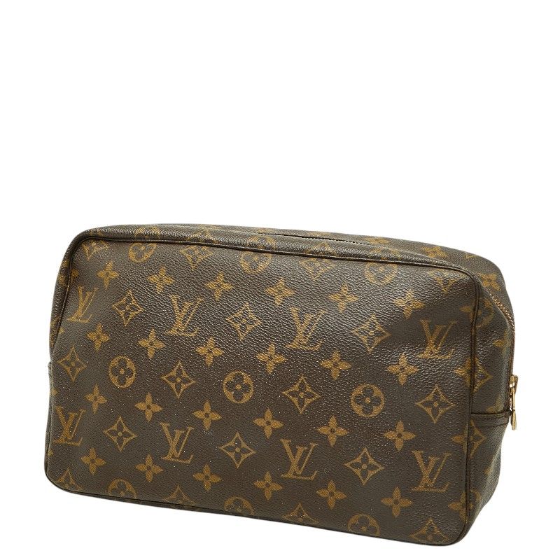 Louis Vuitton Monogram Trousse Toilet 28 Second Bag Brown Leather — view 2