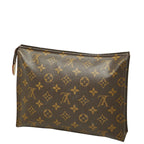 Louis Vuitton Monogram Poche Toilette 26 Clutch Pouch Brown Leather — view 2