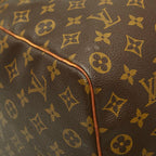Louis Vuitton Monogram Keepall 50 Boston Bag Brown Leather — view 5