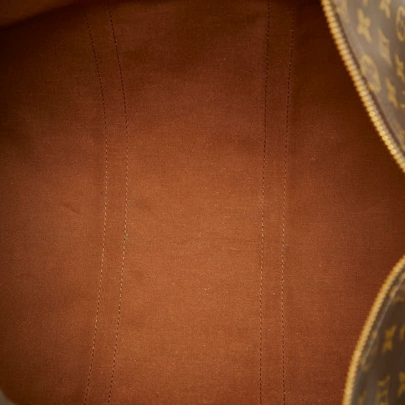 Louis Vuitton Monogram Keepall 50 Boston Bag Brown Leather — view 8