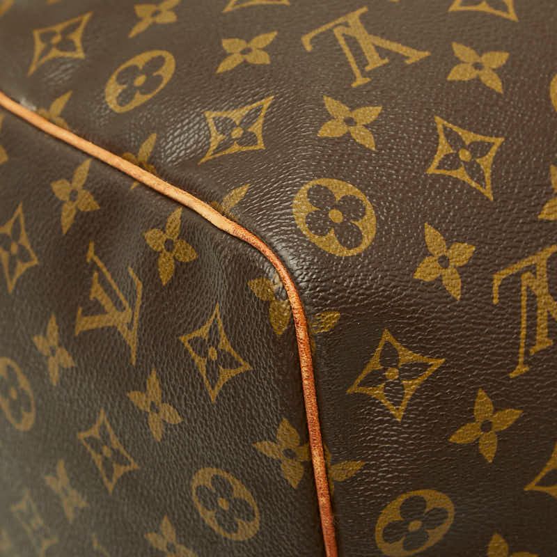 Louis Vuitton Monogram Keepall 50 Boston Bag Brown Leather — view 7