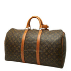 Louis Vuitton Monogram Keepall 50 Boston Bag Brown Leather — view 2