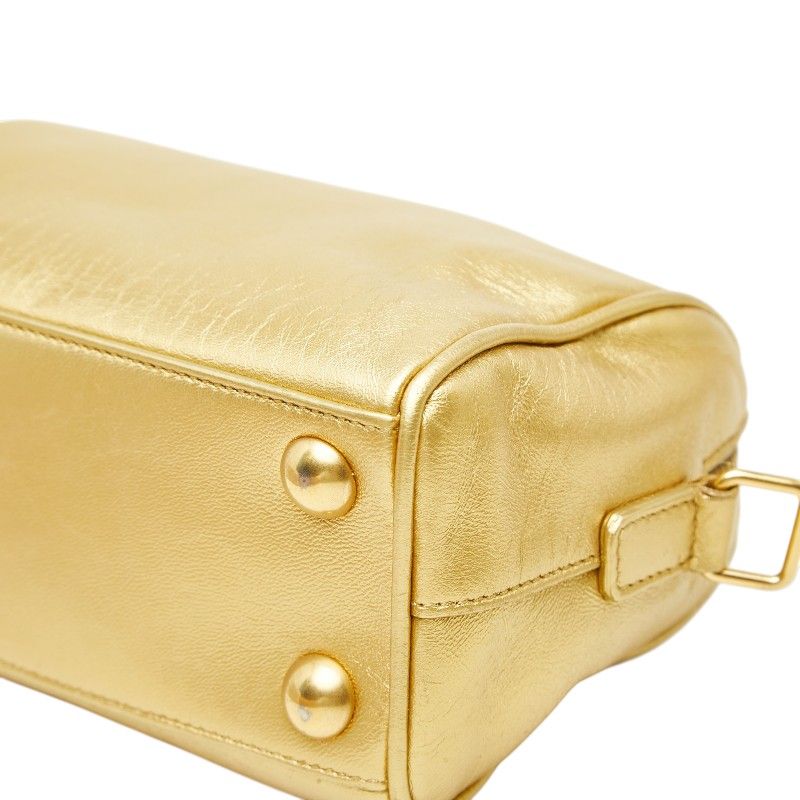 Saint Laurent Baby Duffle 2-Way Shoulder Bag Gold Leather — view 4