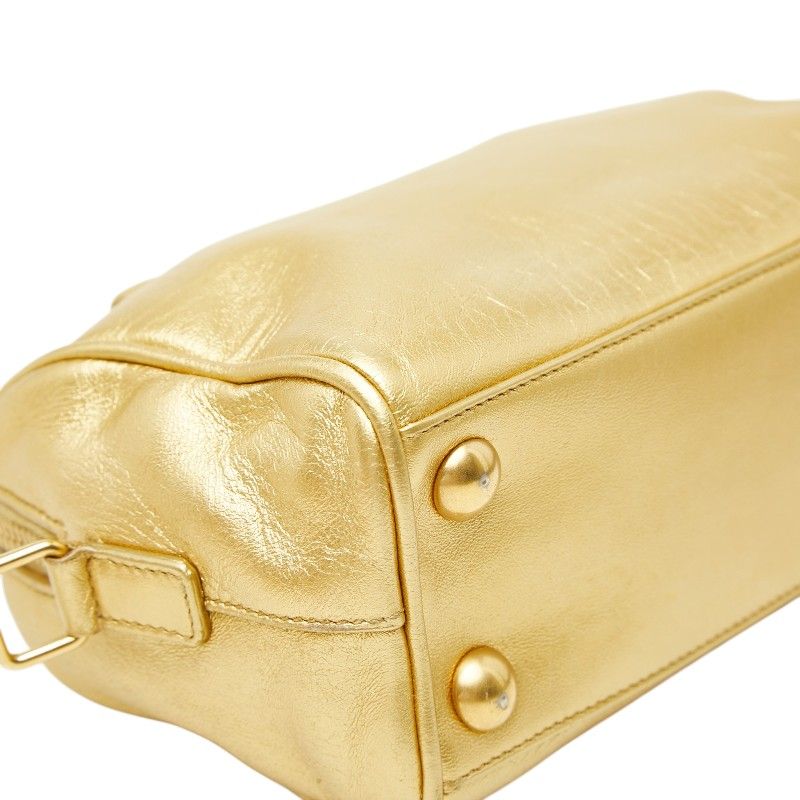Saint Laurent Baby Duffle 2-Way Shoulder Bag Gold Leather — view 5