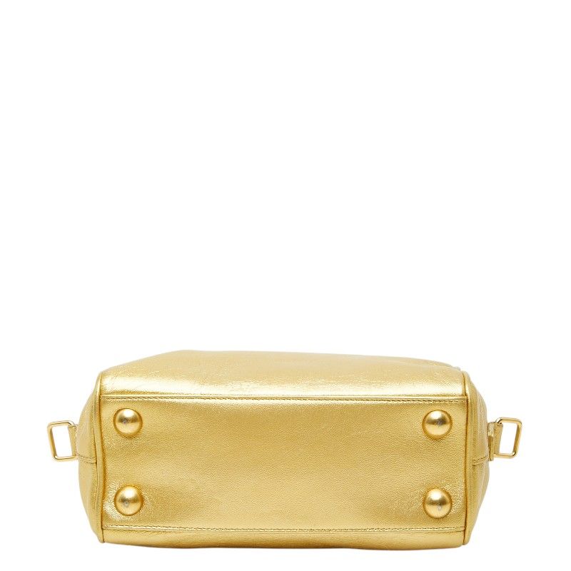 Saint Laurent Baby Duffle 2-Way Shoulder Bag Gold Leather — view 3