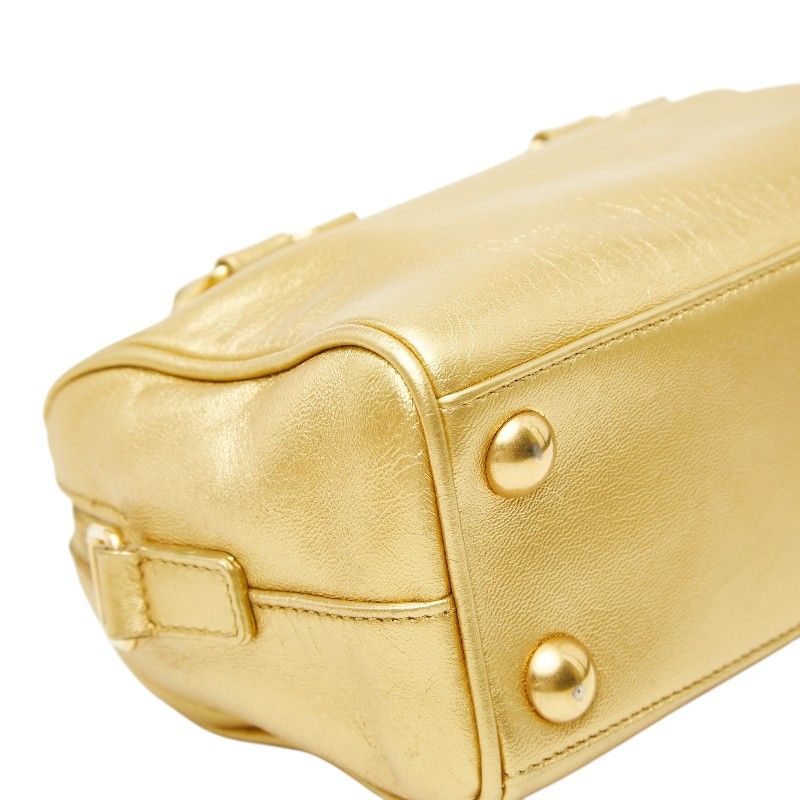 Saint Laurent Baby Duffle 2-Way Shoulder Bag Gold Leather — view 7
