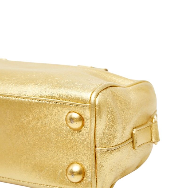 Saint Laurent Baby Duffle 2-Way Shoulder Bag Gold Leather — view 6
