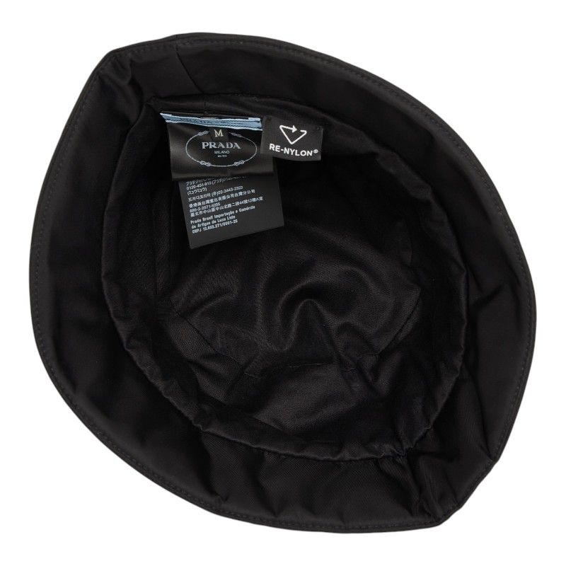 Prada Ri Nylon Bucket Hat Black — view 4