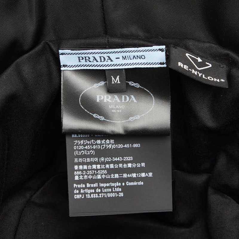 Prada Ri Nylon Bucket Hat Black — view 7