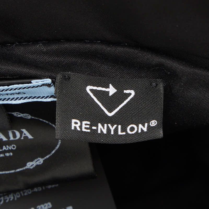 Prada Ri Nylon Bucket Hat Black — view 5