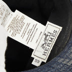 Hermes Hat Blue Indigo Denim Linen — view 7