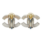 Chanel CC Logo Dot Earrings 05 Silver Multicolor Metal — view 3
