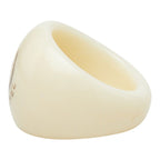 Chanel CC Logo Ring Ivory Plastic — view 3