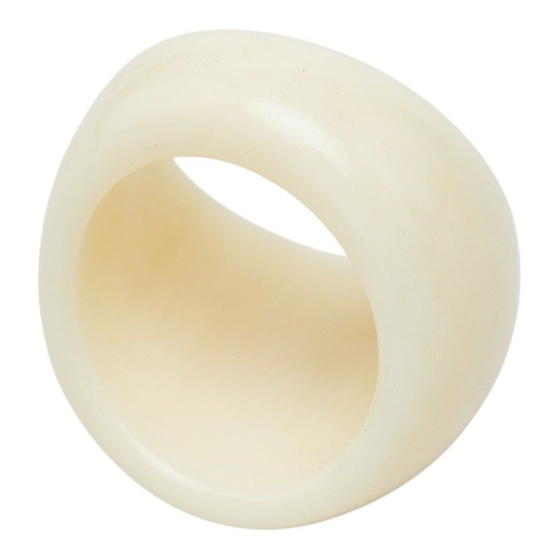 Chanel CC Logo Ring Ivory Plastic — view 5