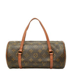 Louis Vuitton Monogram Papillon 26 Handbag Brown Leather