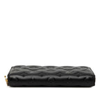 Louis Vuitton Monogram Embossed Zippy Wallet Coussin Zip Around Black Lambskin — view 3