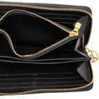 Louis Vuitton Monogram Embossed Zippy Wallet Coussin Zip Around Black Lambskin — view 5