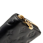 Louis Vuitton Monogram Embossed Zippy Wallet Coussin Zip Around Black Lambskin — view 4