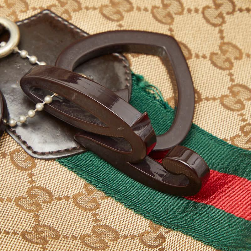 Gucci GG Canvas Sherry Line Jolly Tote Shoulder Bag Beige Brown — view 8