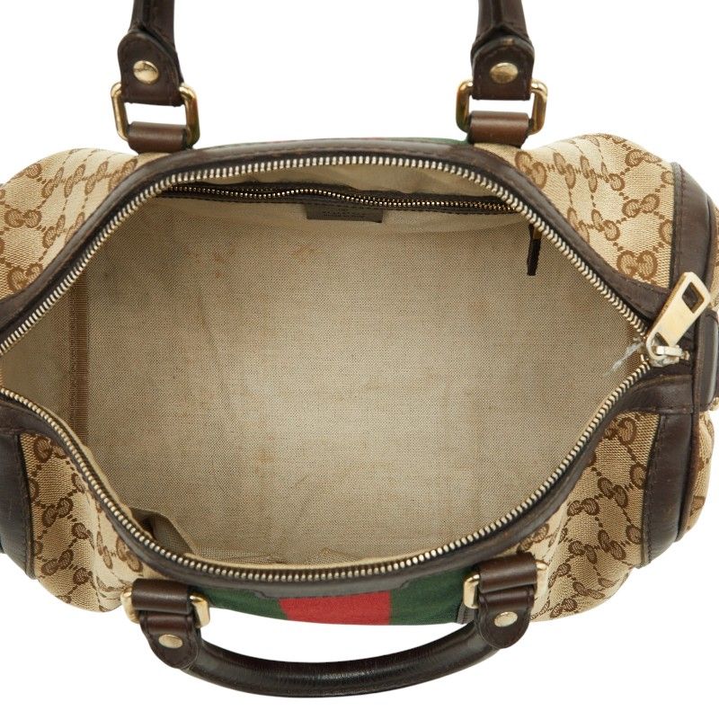 Gucci GG Canvas Sherry Line 2-Way Shoulder Bag Beige Brown — view 8