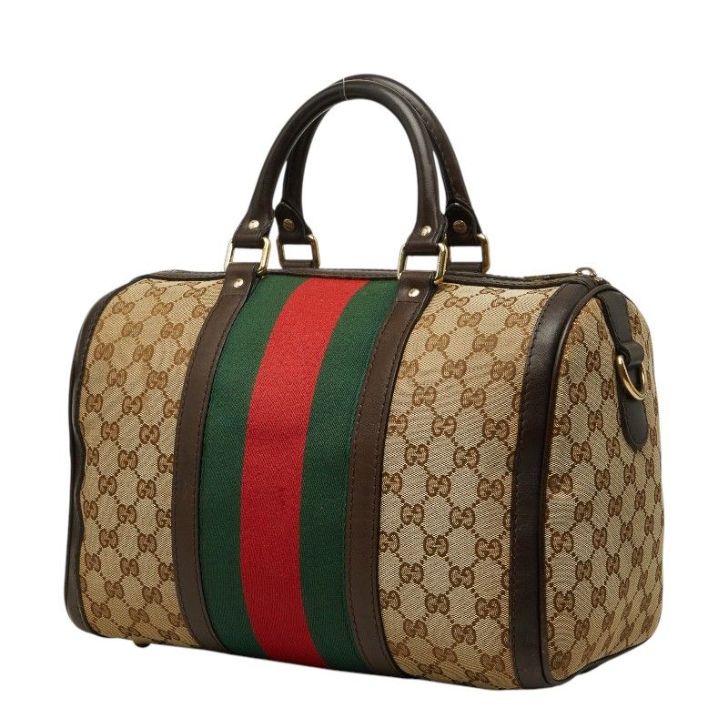 Gucci GG Canvas Sherry Line 2-Way Shoulder Bag Beige Brown — view 2