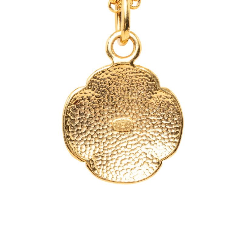 Chanel Vintage CC Logo Necklace Gold Plated — view 2