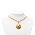 Chanel Vintage CC Logo Necklace Gold Plated — view 5