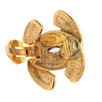 Chanel Vintage Quilted CC Logo Earrings Gold Plated — view 3