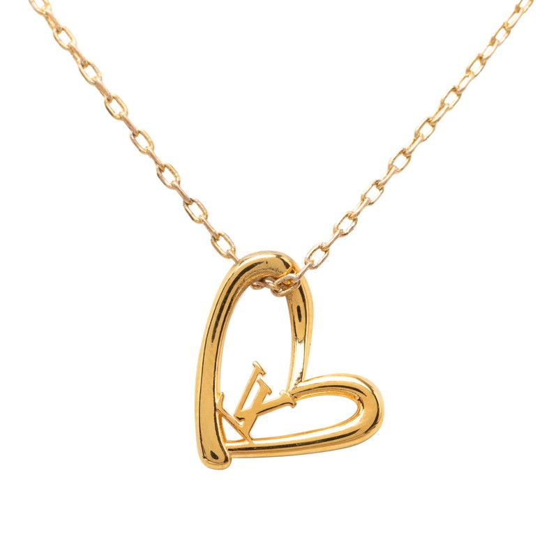 Louis Vuitton Collier Heart Foreign Love Necklace Gold Plated — view 2