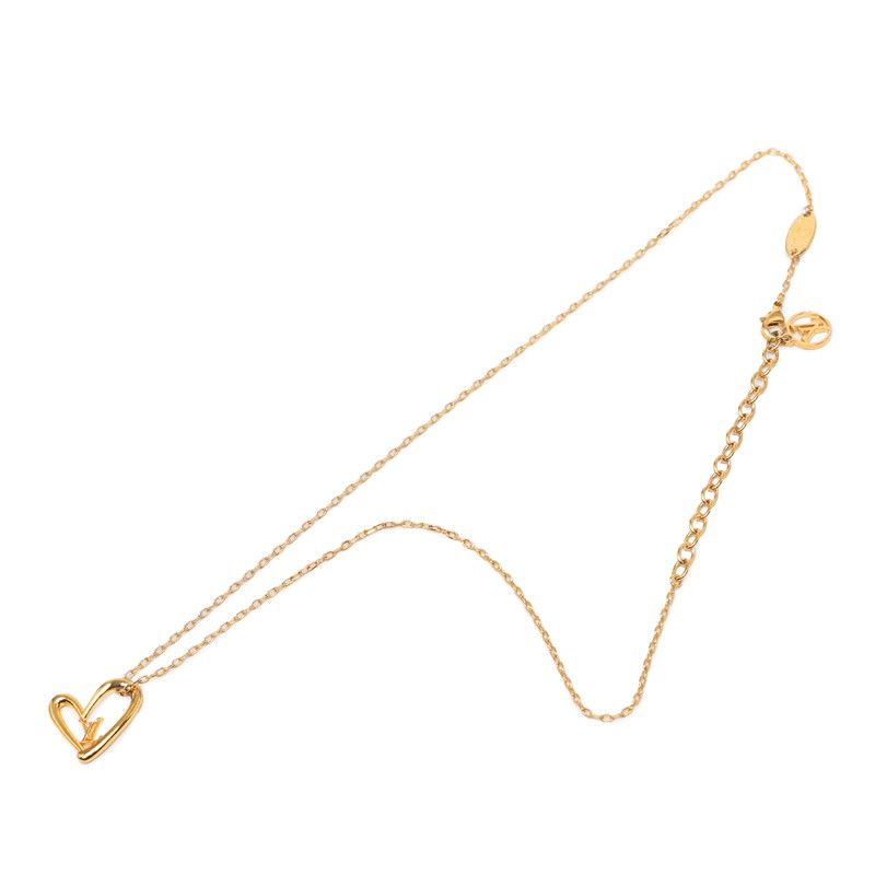 Louis Vuitton Collier Heart Foreign Love Necklace Gold Plated — view 3