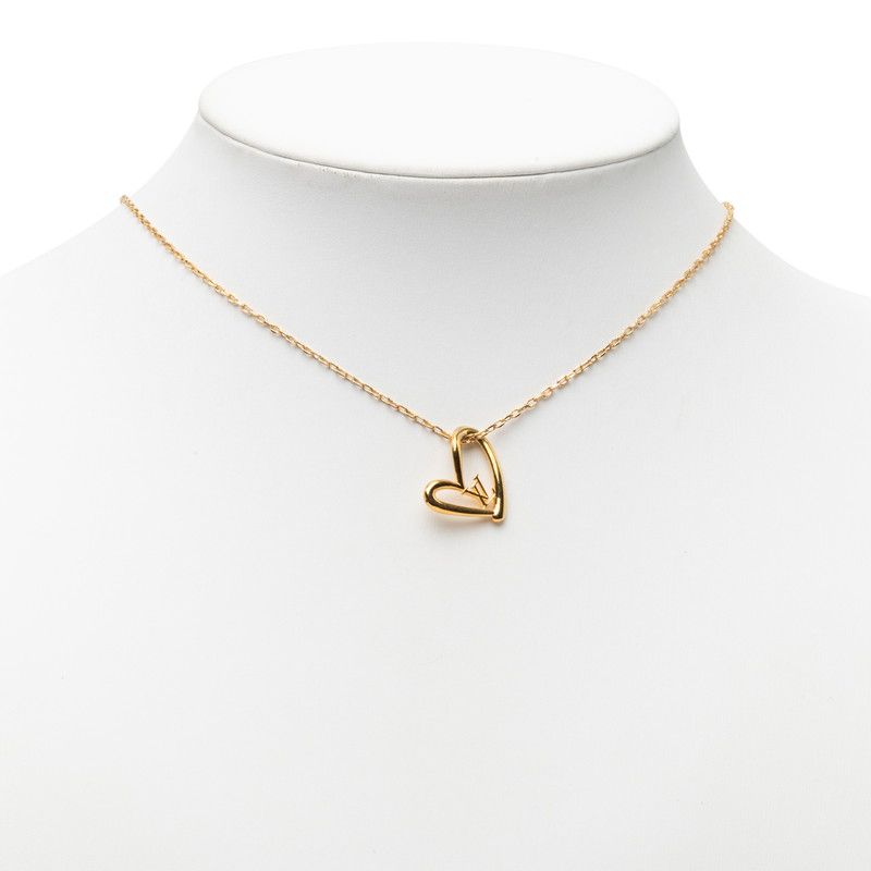 Louis Vuitton Collier Heart Foreign Love Necklace Gold Plated — view 7