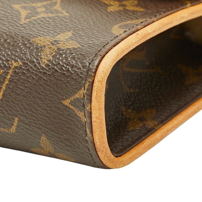 Louis Vuitton Monogram Pochette Florentine Pouch Brown Leather — view 4