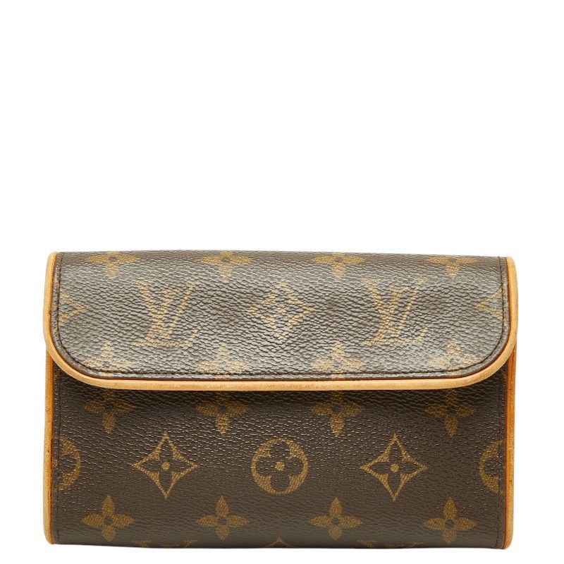 Louis Vuitton Monogram Pochette Florentine Pouch Brown Leather