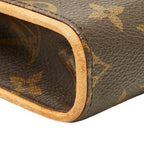 Louis Vuitton Monogram Pochette Florentine Pouch Brown Leather — view 5