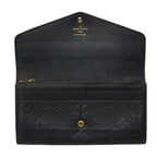 Louis Vuitton Monogram Empreinte Portefeuille Sarah Rogue Wallet Black Noir — view 6