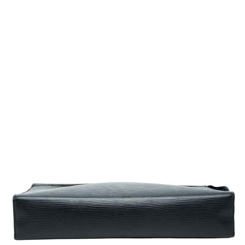 Louis Vuitton Monogram Eclipse Epi Pochette Voyage MM Clutch Noir Black Blue — view 3