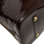 Louis Vuitton Monogram Vernis Alma GM Handbag Amarante Purple Patent Leather — view 6