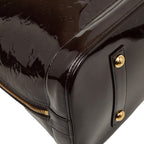 Louis Vuitton Monogram Vernis Alma GM Handbag Amarante Purple Patent Leather — view 4
