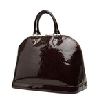 Louis Vuitton Monogram Vernis Alma GM Handbag Amarante Purple Patent Leather — view 2