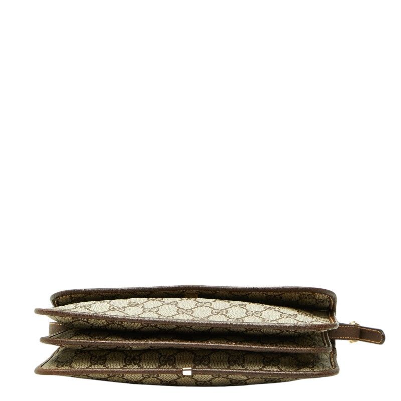 Gucci GG Supreme Crossbody Shoulder Bag Beige Brown Leather — view 3