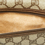 Gucci GG Supreme Crossbody Shoulder Bag Beige Brown Leather — view 9