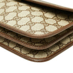 Gucci GG Supreme Crossbody Shoulder Bag Beige Brown Leather — view 4