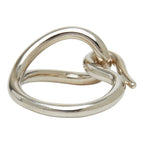 Hermes Jumbo Scarf Ring Silver Metal — view 4