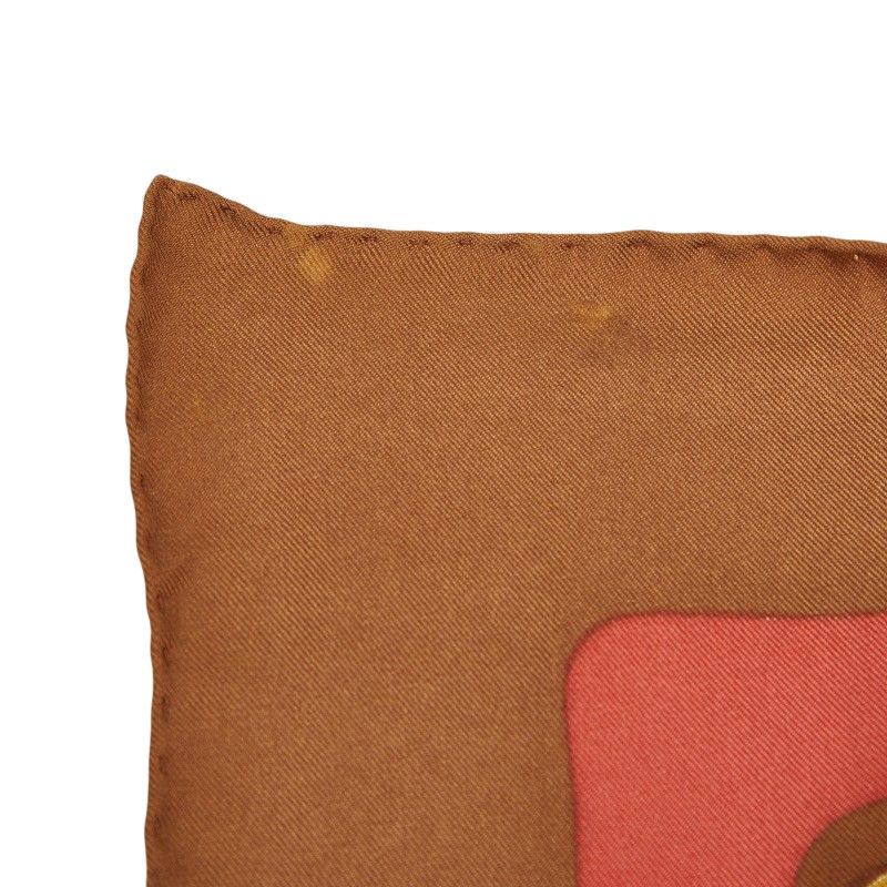 Hermes Carre 90 Cheval Turc Turkish Horse Scarf Brown Multicolor Silk — view 5