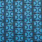 Hermes Carre 45 Petit Scarf Blue Black Silk — view 2