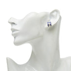 Hermes Pop Earrings Silver Purple Metal — view 6