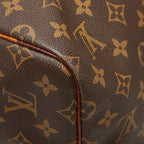 Louis Vuitton Monogram Keepall Bandouliere 55 Boston Bag 2-Way Brown Leather — view 7