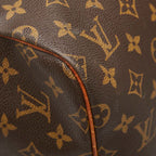 Louis Vuitton Monogram Keepall Bandouliere 55 Boston Bag 2-Way Brown Leather — view 5