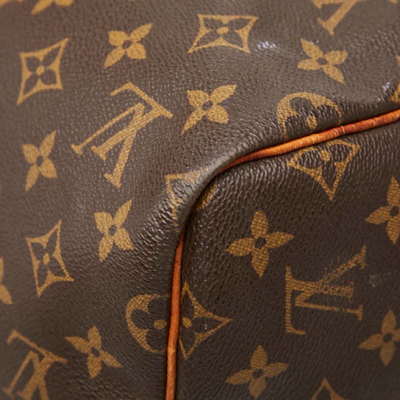 Louis Vuitton Monogram Keepall Bandouliere 55 Boston Bag 2-Way Brown Leather — view 6